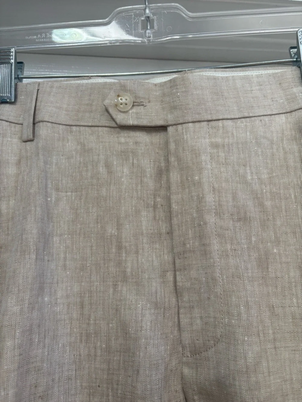 Men's Light Beige Linen Dress Pants - Classic Tailored Fit